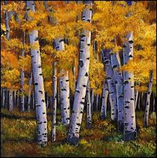 Birch Trees In Fall Photos Birch Trees Fall Painting Contemporary Landscape Painting Nature Art Prints Landscape Paintings