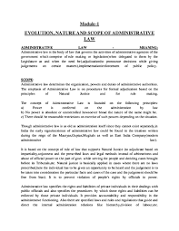 Doc Module 1 Evolution Nature And Scope Of Administrative Law Anmol Dang Academia Edu