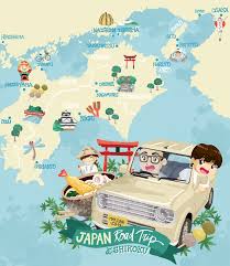 Shikoku Japan Road Trip Carte Illustree Itineraire Mon Road Trip Au Japon Le Monde De Tokyobanhbao Blog Mode Gourma Voyage Japon Japon Cartes Illustrees