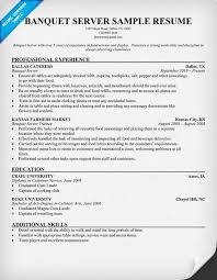 banquet server resume (resumecompanion
