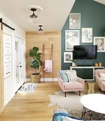 Canewood Hardwood Flooring In Scandinavian Living Room Living Room Scandinavian Pink Chair Blush Pink Chair