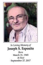 Sorry to inform everyone that George Esposito passed away in May, 2024. He  lived in Florida and was at the beach when a wave knocked him over and he  had a heart