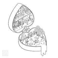 Polly pocket pet coloring pages. Britt On Twitter I Made My Animal Crossing Polly Pocket Available As A Coloring Page On My Kofi What You Get Png Transparent Bg F Digital Artists Jpg White By