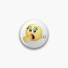 Oral Fixation; The Blowjob Emoji Pin for Sale by StinkPad | Redbubble