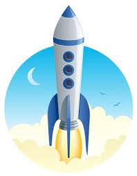 We Re Launching Some Exciting Stuff Science Education Kids Vector Rocket Launch