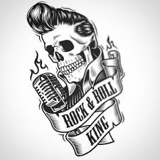  Rockandroll Rock Roll Vector Skull Singer Vector Drawing Dgimstudio Wacom Illustrator Illustration Art Design Bestvector Gambar Tengkorak