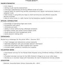entry level truck driver resume sample