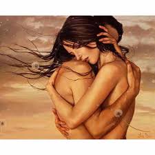 shewci Naked Lovers in Hug No-Framed DIY Digital Oil Painting by Numbers  for Home Wall Art Decor : Amazon.in: Home & Kitchen