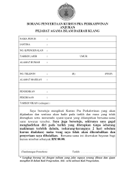 Memohon kursus praperkahwinan di negeri selangor. Borang Kursus Kawen