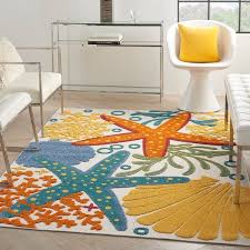 We've got area rugs, accent rugs and more. Nourison Aloha Coastal Beach Theme Starfish Indoor Outdoor Area Rug Overstock 32489800
