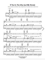 The 1975 If You Re Too Shy Let Me Know Sheet Music In D Major In 2020 Sheet Music Piano Sheet Music Digital Sheet Music