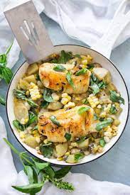 Summer Corn Chowder With Basil And White Fish Feasting At Home Recipe Summer Corn Chowder Corn Chowder Delicious Healthy Recipes