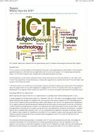 Pdf Where Next For Ict