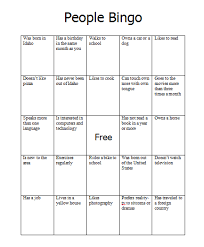 Back To School People Bingo Jeriwb