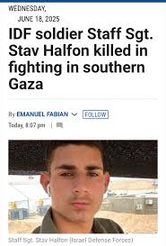 Yoav Raver, who was killed this morning in Khan Younis, Gaza, was a rising  star