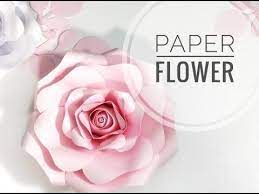 You'll love making these gorgeous paper flowers. Diy Rose Tutorial Free Template Large Size Paper Rose Paper Flowers Youtube Paper Flowers Paper Rose Template Large Paper Flowers Diy