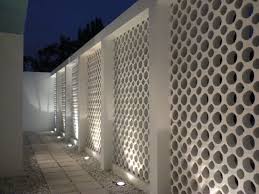 Pin By Ecochic Kat On Fences Gates And Outdoor Walls Decorative Concrete Blocks Breeze Block Wall Concrete Block Walls