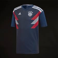 S m l xl 2xl. Adidas Kids Fc Bayern Munich 2018 19 Home Pre Jersey Boys Replica Training Tops Blue
