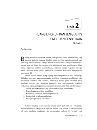 Adapun definisi tersebut adalah sebagai berikut: 2 Ruang Lingkup Dan Jenis Jenis Penelitian Pdd