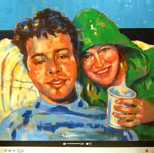 Malia at the beach Latest commission Acrylic