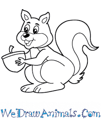 Next draw the squirrel's hands. How To Draw A Cartoon Squirrel