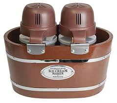 Bring The Old Fashioned Ice Cream Shoppe Right Into Your Home This Real Wood Constructed Unit Includes Two Flavor Ice Ice Cream Maker Electric Ice Cream Maker