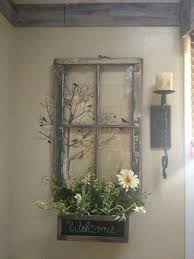 Old Window Frame Decor Porch Wall Decor Window Crafts Window Decor