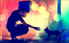 Here are only the best sad anime wallpapers. Hd Wallpaper Anime Boy Cat Raining Scenic Sad Loneliness Wallpaper Flare