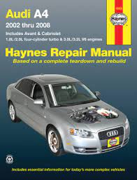 Audi A4 2002 2008 Repair Manuals Audi Audi A4 Repair Manuals
