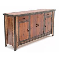 Western Woods Rustic Reclaimed 4 Door 2 Drawer Sideboard Rustic Furniture Stores Rustic Furniture Rustic Living Room Furniture