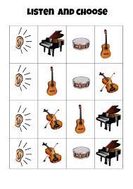 Musical instruments worksheets children work on their number sense skills by counting musical instruments in this appealing worksheet students count the number of djembe drums triangles. Musical Instruments Online Pdf Worksheet For Grade 1