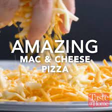 Amazing Mac Cheese Pizza Recipe Mac And Cheese Pizza Cheese Pizza Cheese Pizza Recipe