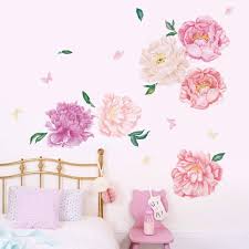Runtoo Large Flower Wall Decals Peony Rose Floral Butterfly Wall Stickers  Living Room Bedroom Baby Nursery Wall Art Décor : Amazon.co.uk: Baby  Products