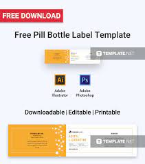 Template example for word excel bussiness card resume and cover letter. 33 Vitamin Bottle Label Template Labels Database 2020