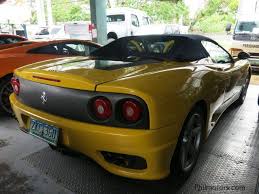 **figure based on a stock 2000 ferrari 360 valued at $69,300 with oh rates with $100/300k liability/um/uim limits. Used Ferrari 360 Spider 2002 360 Spider For Sale Paranaque City Ferrari 360 Spider Sales Ferrari 360 Spider Price 8 800 000 Used Cars