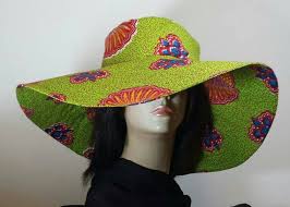 Extra Large Sun Hat African Print Ankara Wax Cotton Free Shipping To The U S African Hats Summer Hats African Accessories