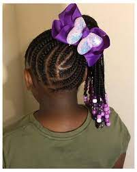 Pin By Angel Brown On Hair Little Girl Braids Little Black Girls Braids Braids With Beads