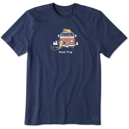 Life Is Good Men's Crusher Tee Shirt, Short Sleeve Cotton Graphic T-Shirts, Jake and Rocket Road Trip Athletic-t-Shirts (Pack of 1) : Amazon.co.uk: ...
