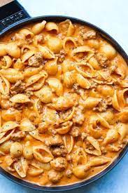 Creamy Beef And Shells A Quick Easy Ground Beef Recipe This Is A Pasta Dish That Will B Beef Recipes Easy Ground Beef Recipes Easy Dinner Recipes Easy Quick