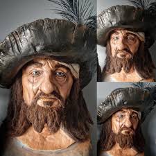 Pirates of the Caribbean, latex mask Barbosa, costume, cosplay, pirates,  real