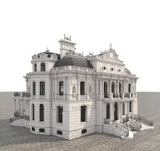 Classic Villa 2 3d Model In 2020 House Outside Design 3d Model Architecture Villa
