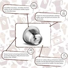 Maybe you would like to learn more about one of these? Wiederbefullbare Nespresso Kaffeekapsel Aus Edelstahl Zum Nachfullen Wiederverwendbare Refill Kapsel Fur Umweltbewusste Kaffee Liebhaber Kompatibel Mit Nespresso Maschinen Und Kapselhalter Amazon De Kuche Haushalt Wohnen