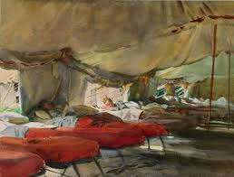 Roads To The Great War The Hospital Tent A Forgotten War Painting Of John S Sargent John Singer Sargent Singer Sargent John Singer Sargent Watercolors