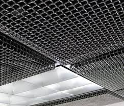 Texture Upon Texture Banker Wire S Conference Room Is The Perfect Location To Display Their Most Rece Modern Ceiling Tile Dropped Ceiling Drop Ceiling Panels