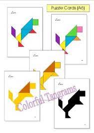 Tangram 20 Circus Puzzles 1 Puzzle Cards Math Mats Tangram Math Mats Cards