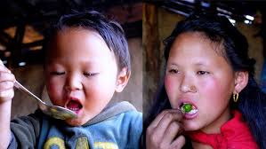 village mother & son in their village jungle farm house || Rita cooks meat  noodles soup recipe ||