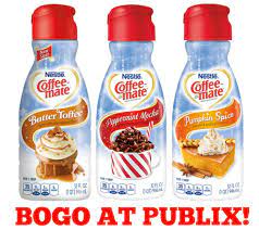 Grab this deal on international delight coffee creamer for only $.10 per bottle. Stock Up With The Coffee Mate Bogo At Publix Ten Readers Win A Publix Gift Card