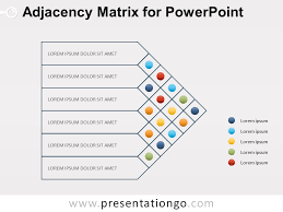 Adjacency Matrix Diagram For Powerpoint Powerpoint Design
