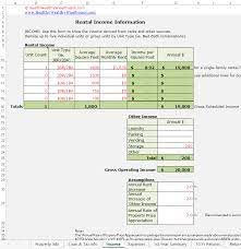 Example of rental calculator spreadsheet return on investment income. Rental Income Property Analysis Excel Spreadsheet