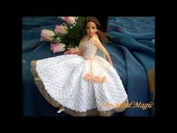 Beautiful Barbie Dresses Crochet اجمل فساتين باربي بالكروشي Youtube Barbie Crochet Beautiful